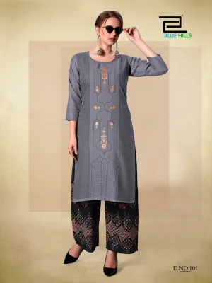 Designer 2-Piece Printed Kurti Set - Dream Collections