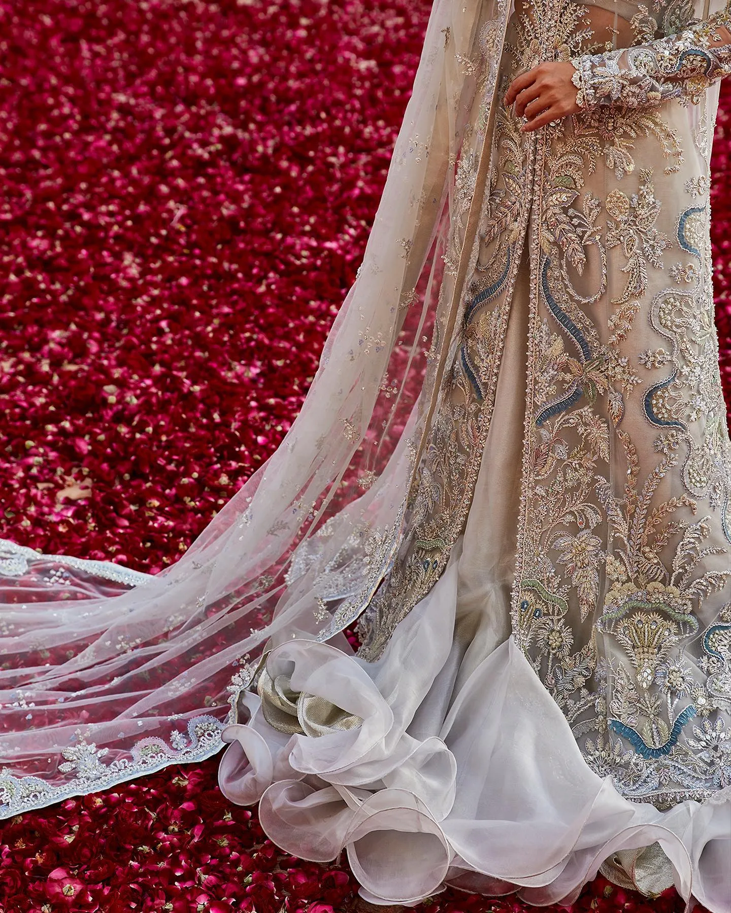 Designer Indian Chiffon Maxi Dress for Bride #BN1230