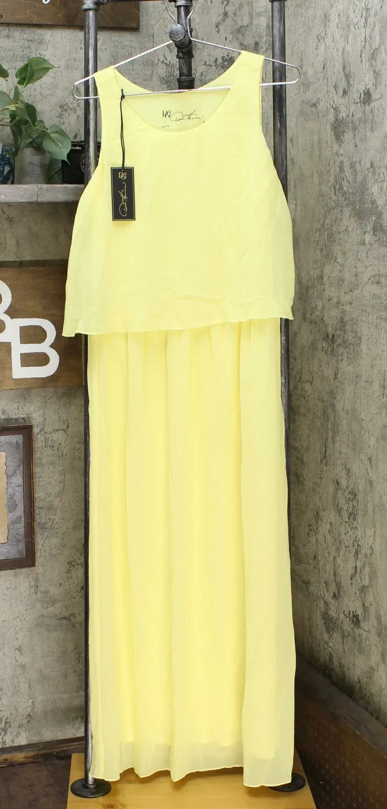 DG2 by Diane Gilman Mixed Media Easy Tank Maxi Dress