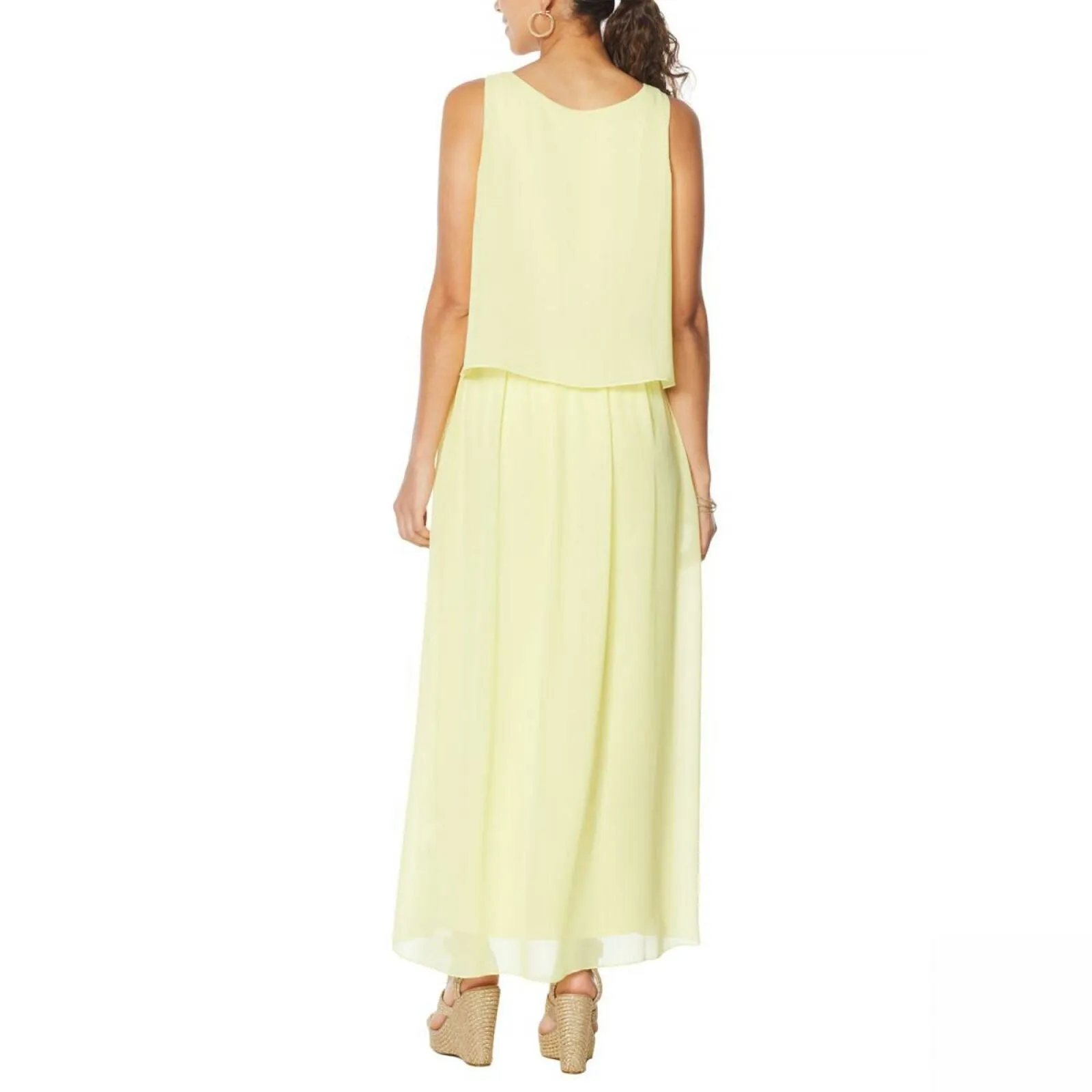 DG2 by Diane Gilman Mixed Media Easy Tank Maxi Dress