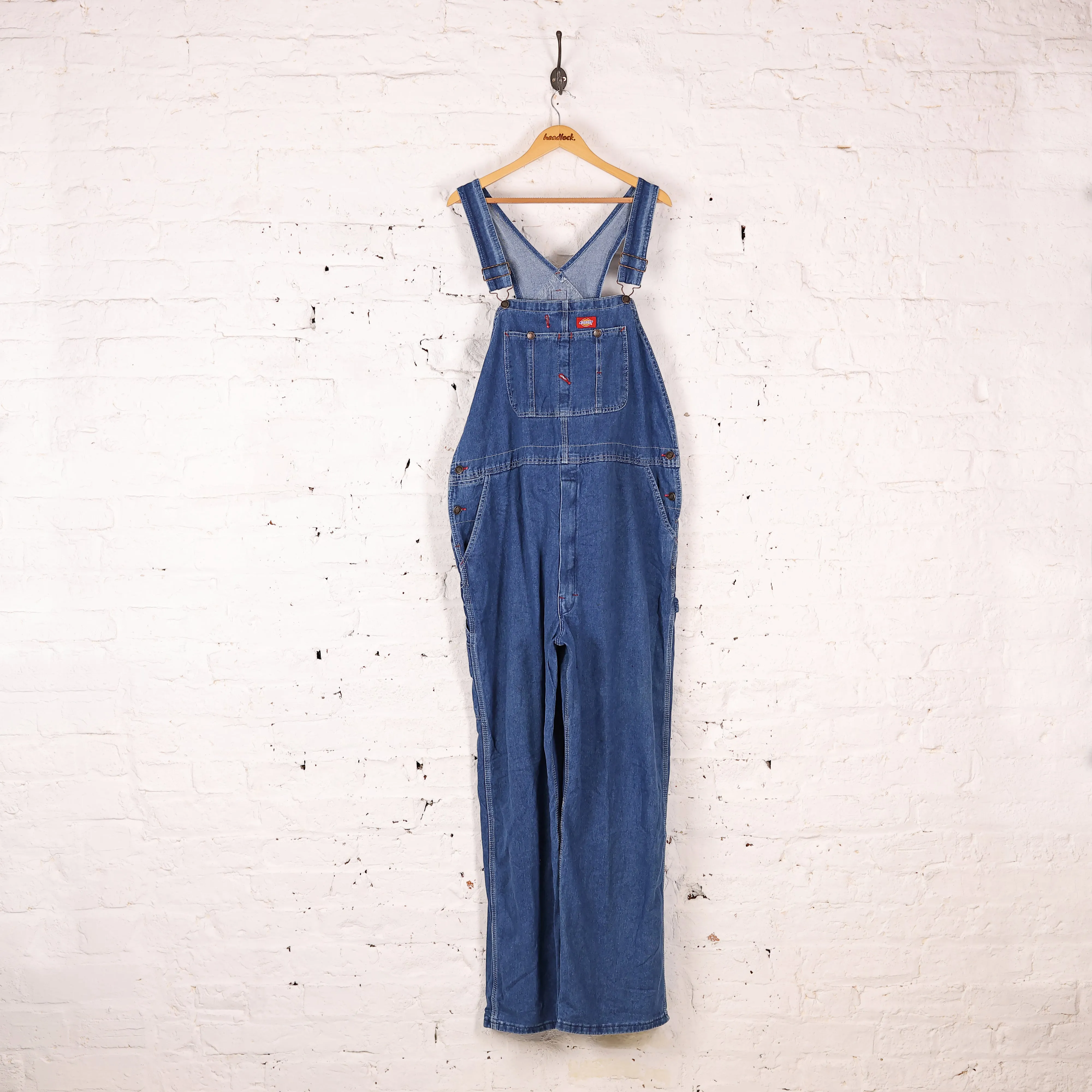 Dickies Denim Overalls Dungarees - Blue - XXL