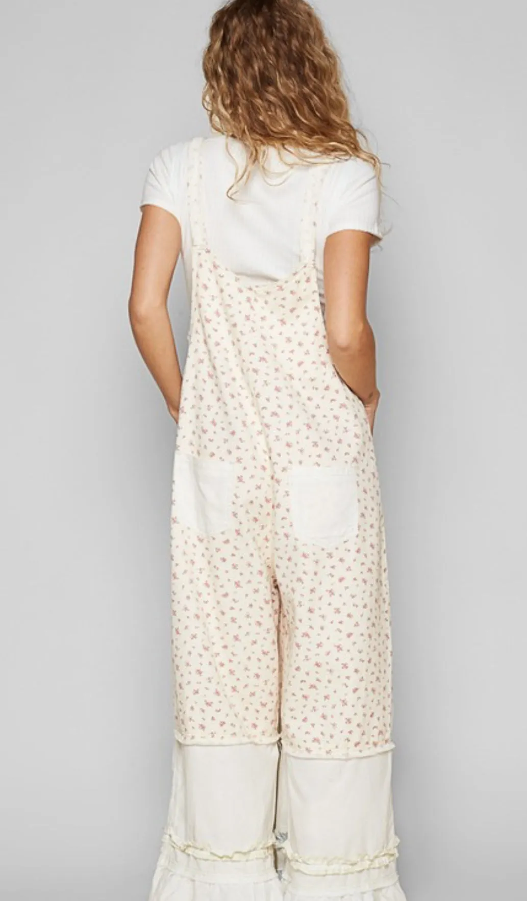 Ditsy Floral Ruffle Overalls