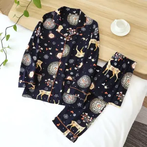 Doe animal print satin pajamas