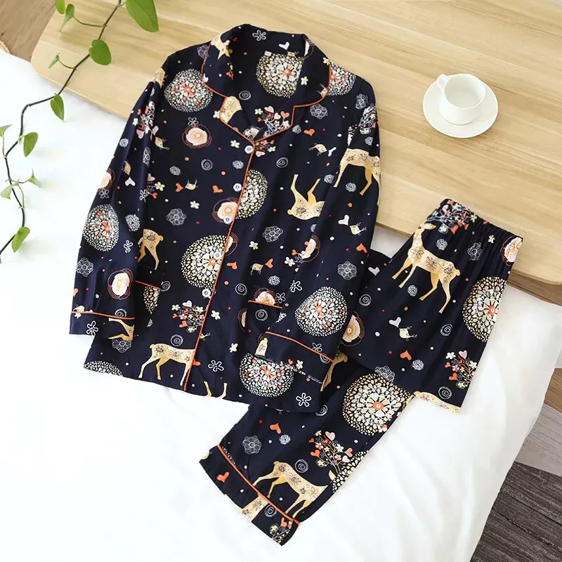 Doe animal print satin pajamas