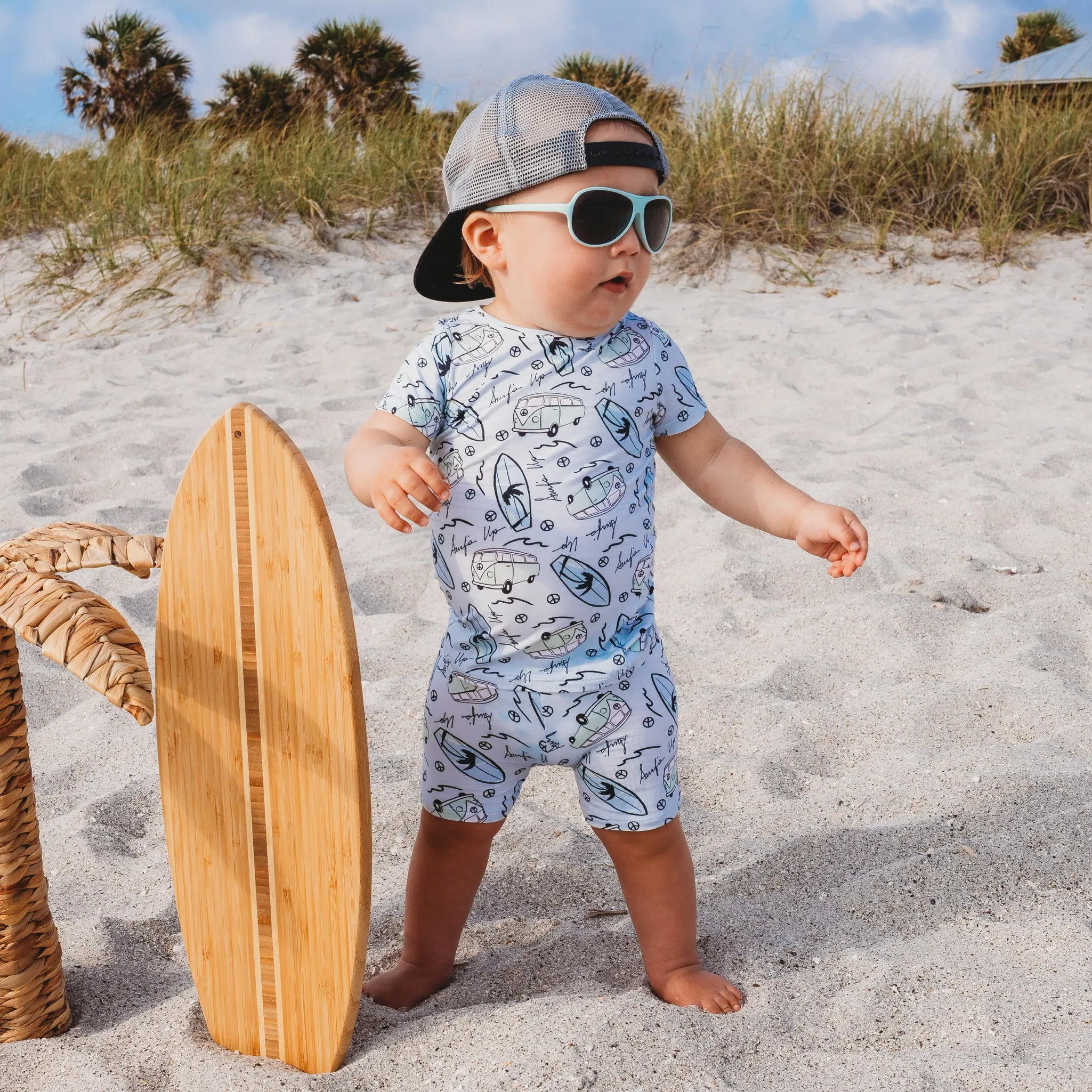 Dream Big Little Co Surf's Up Dream Short Set