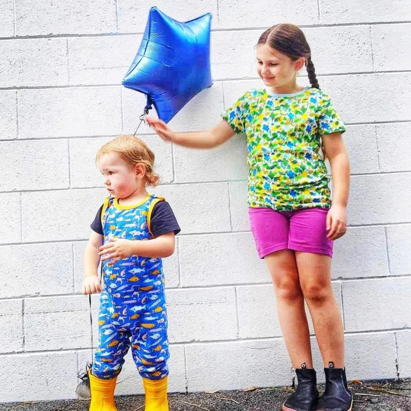 DUNS Sweden Fish Dungarees - Blue