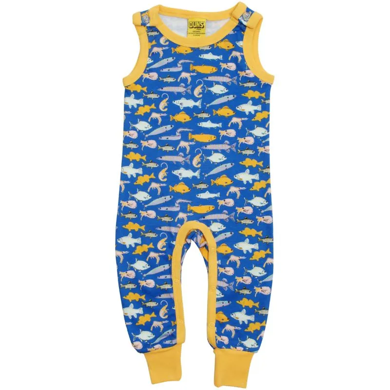 DUNS Sweden Fish Dungarees - Blue