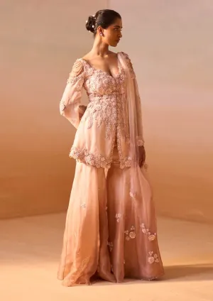 Dusty rose garara and peplum set