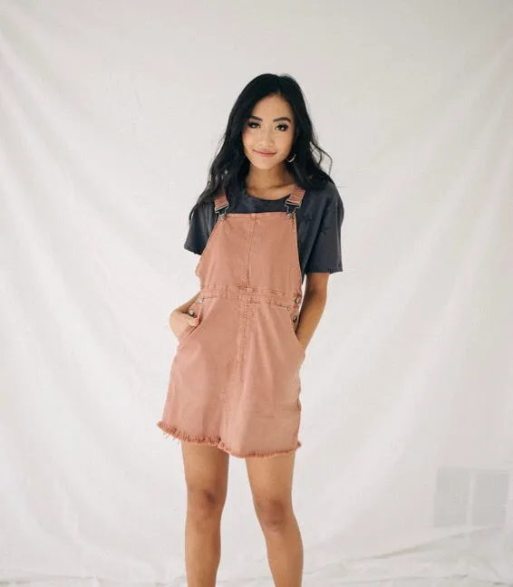 Dylan Overall Dress // Clay