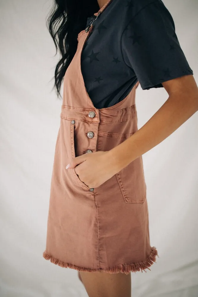 Dylan Overall Dress // Clay