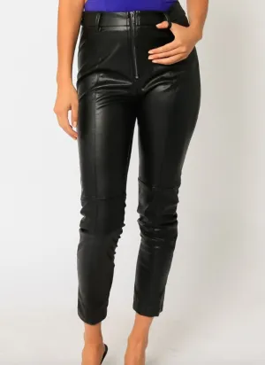 Eco Leather Zipper Leggings