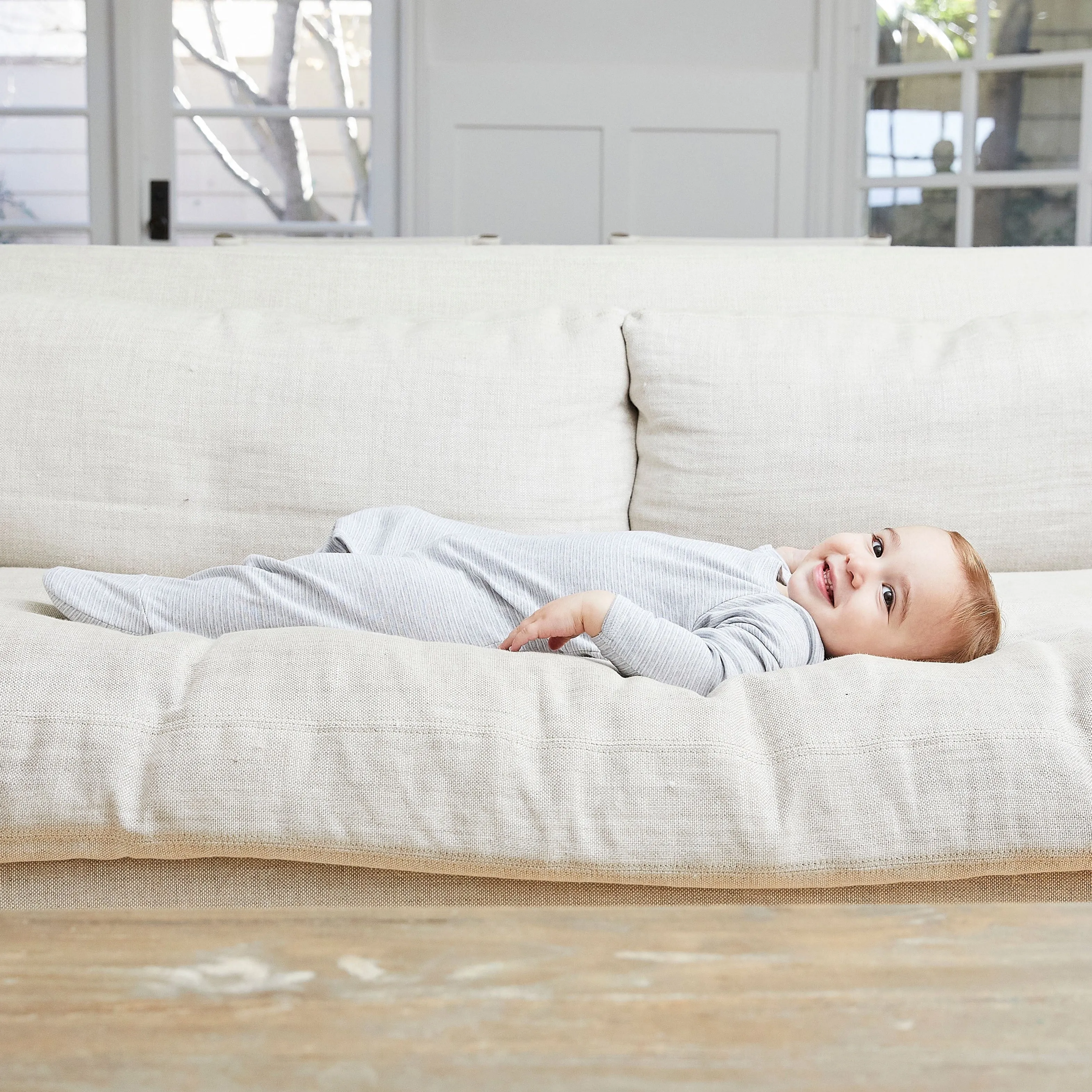 Eco-Rib Lap Tee Footie Pajama