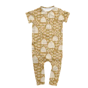 Effortless Bamboo Romper - Honey Bee