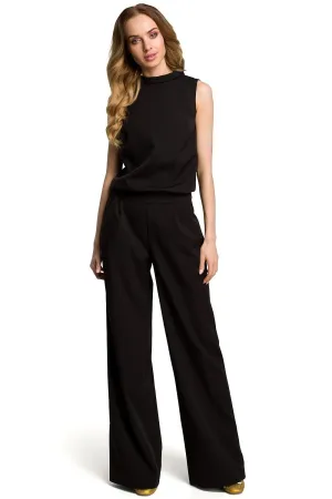 Elegant Formal Jumpsuit with Slit Back