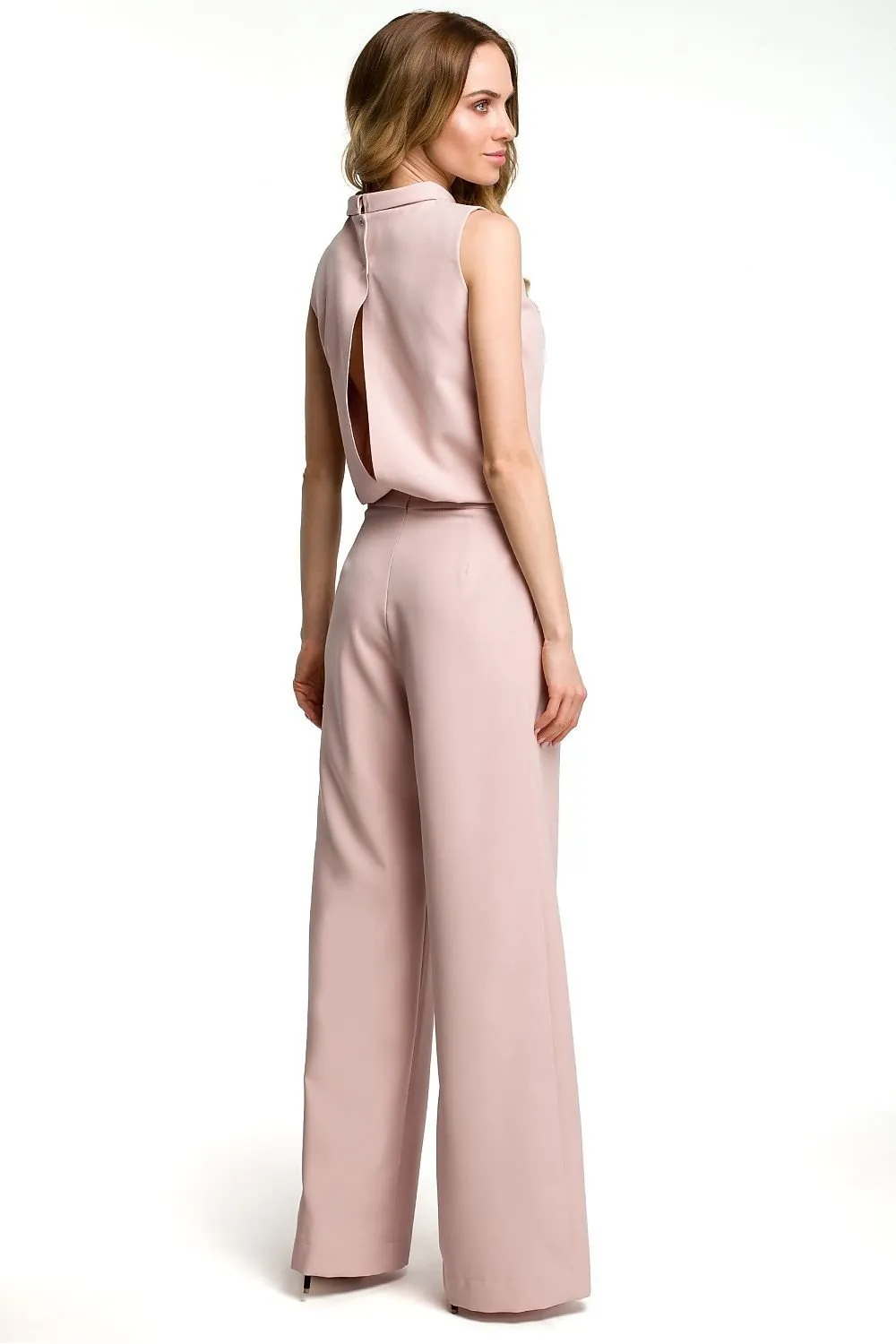 Elegant Formal Jumpsuit with Slit Back