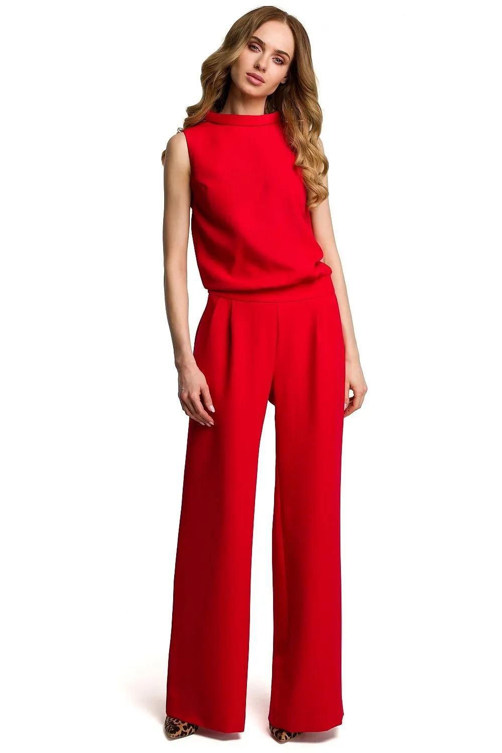 Elegant Formal Jumpsuit with Slit Back