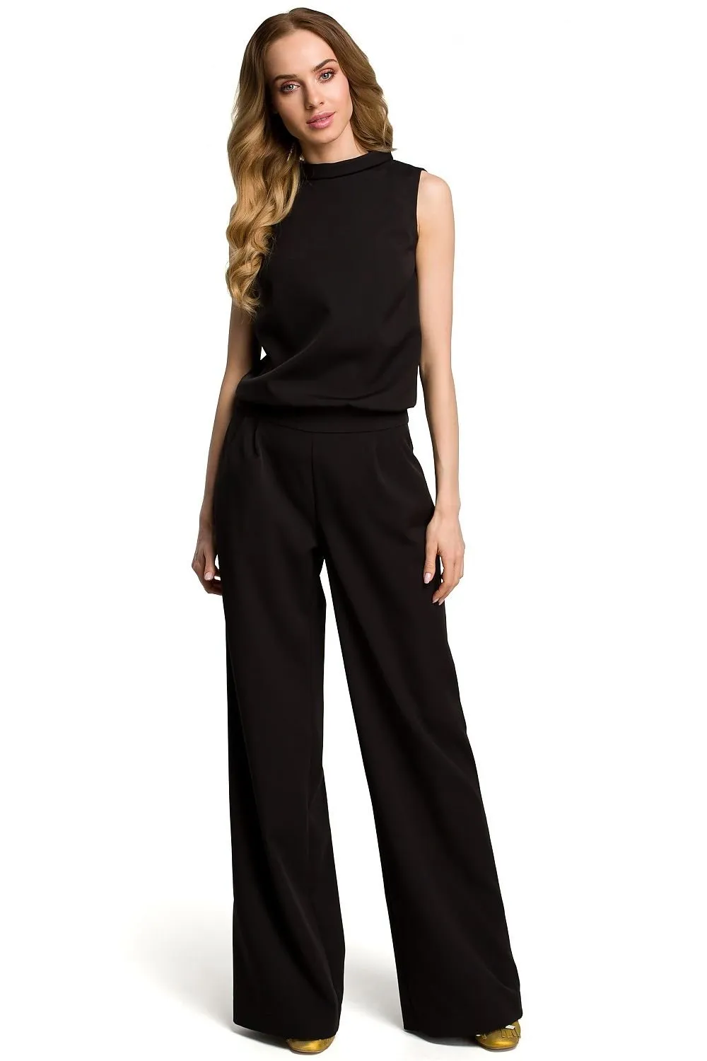 Elegant Formal Jumpsuit with Slit Back