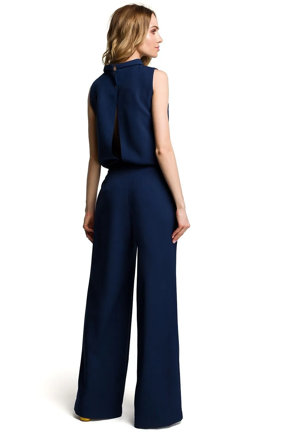 Elegant Formal Jumpsuit with Slit Back