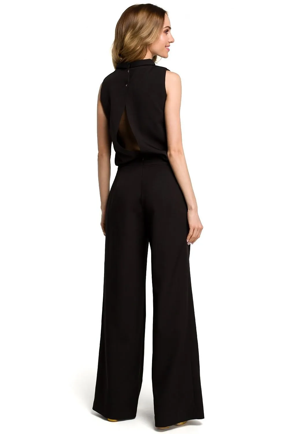 Elegant Formal Jumpsuit with Slit Back