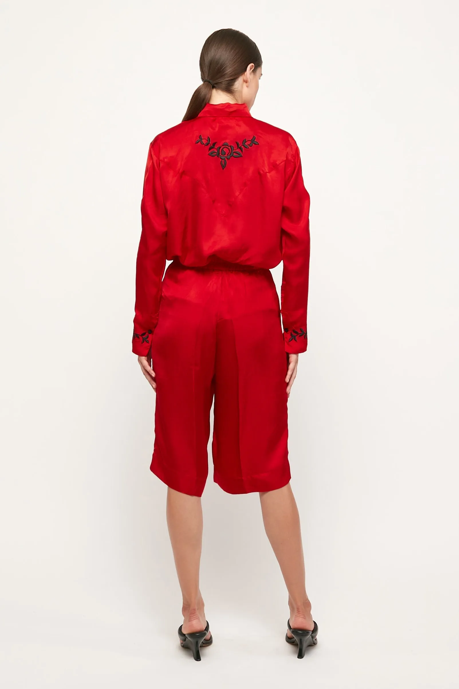 Embroidered Long Sleeve Shirt | Long Short