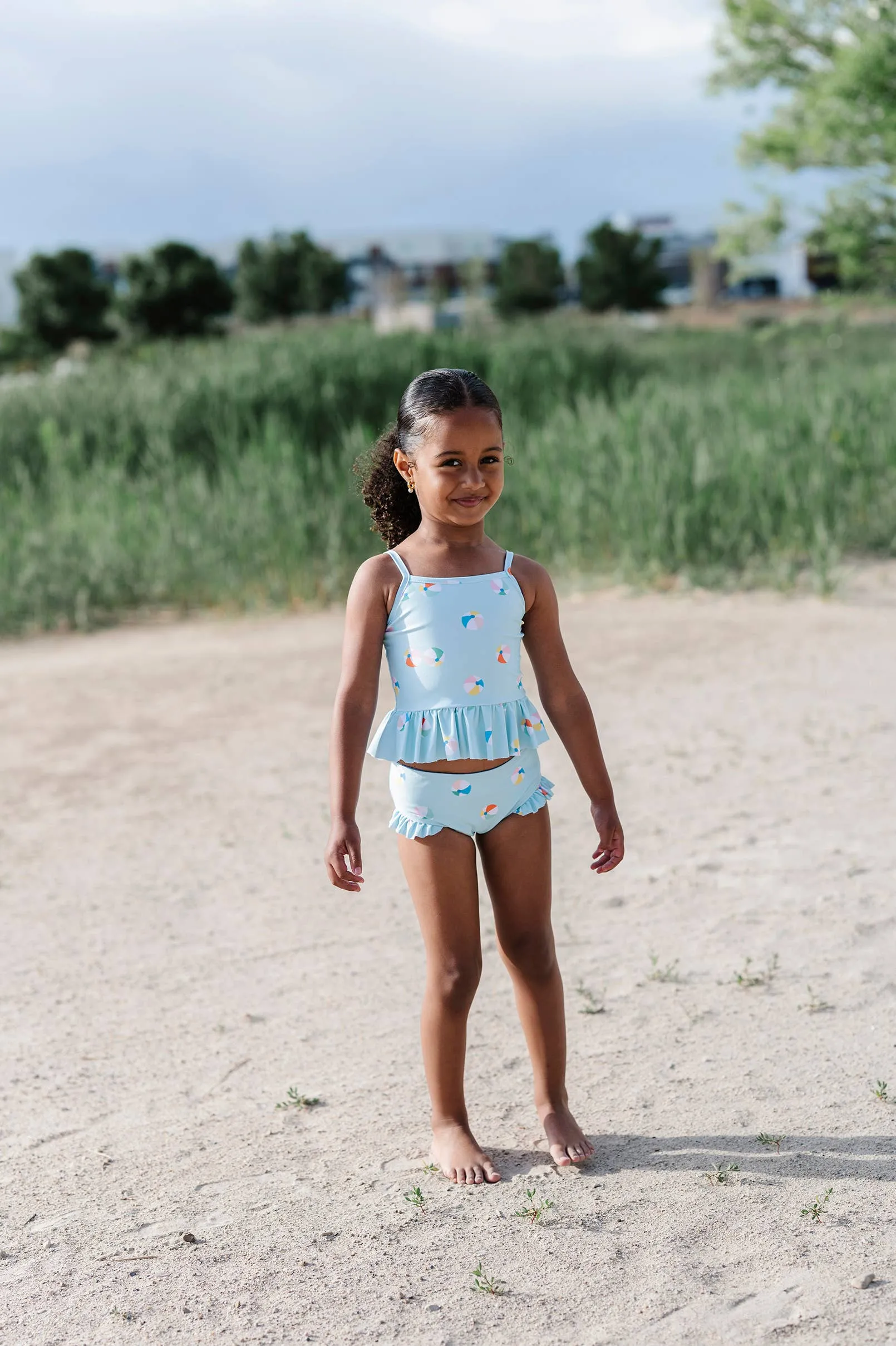 Emma Swim in Beach Ball | UPF 50 2-piece swimwear