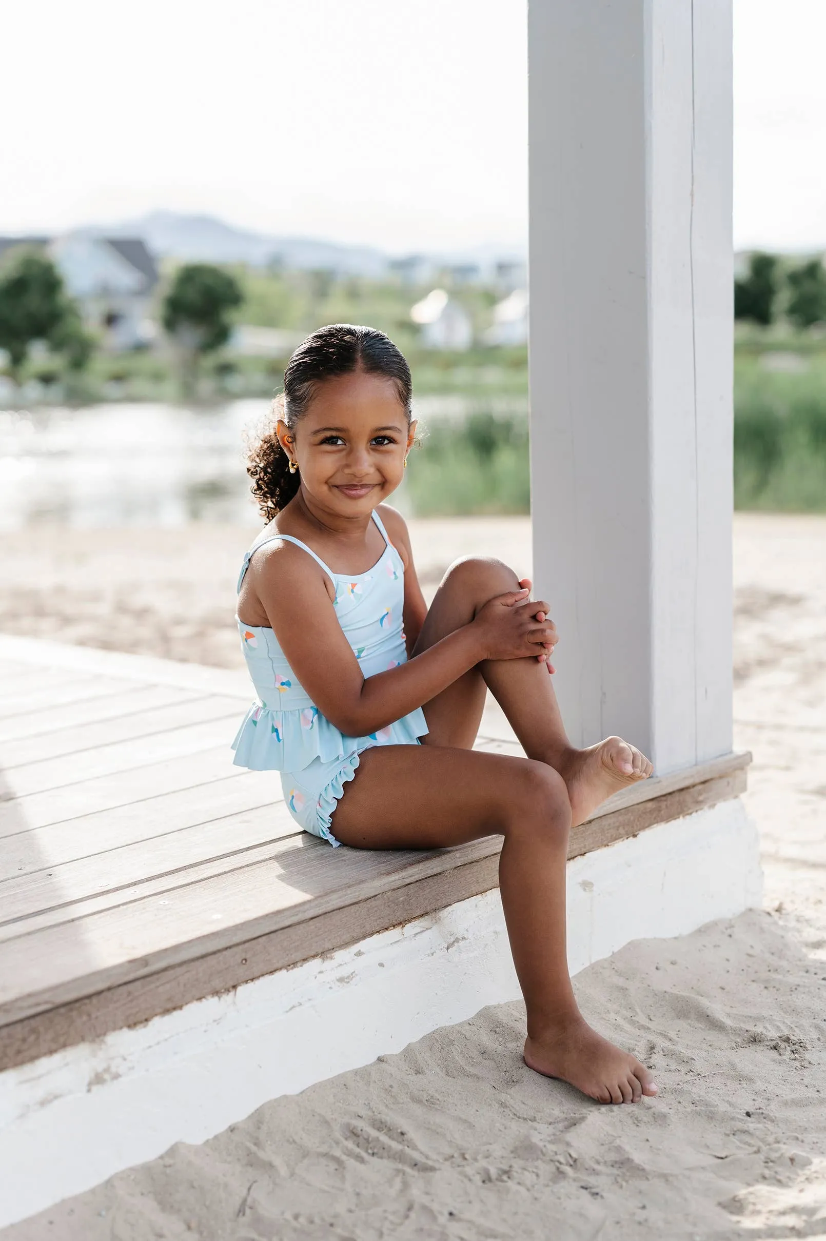 Emma Swim in Beach Ball | UPF 50 2-piece swimwear