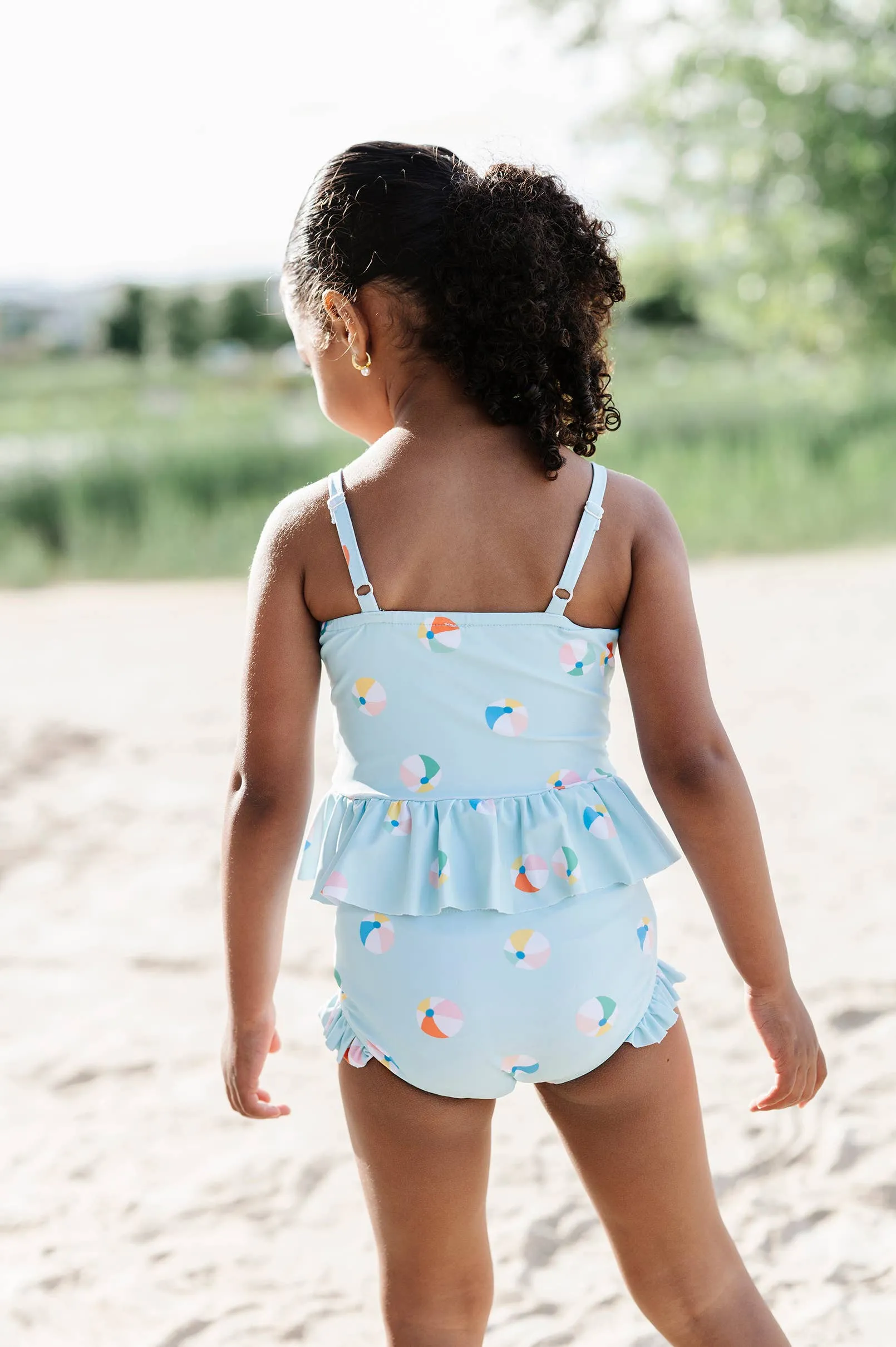 Emma Swim in Beach Ball | UPF 50 2-piece swimwear