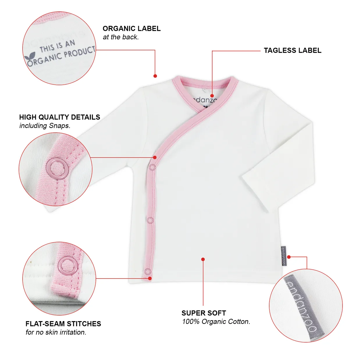 Endanzoo Organic Kimono Shirt - Baby Macaw Bird