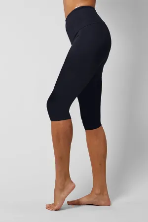 Extra Strong Compression Running Capri with Tummy Control Black