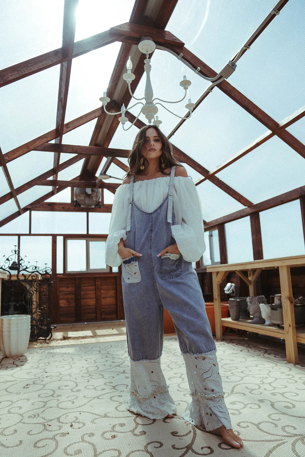 Eyelet Overalls