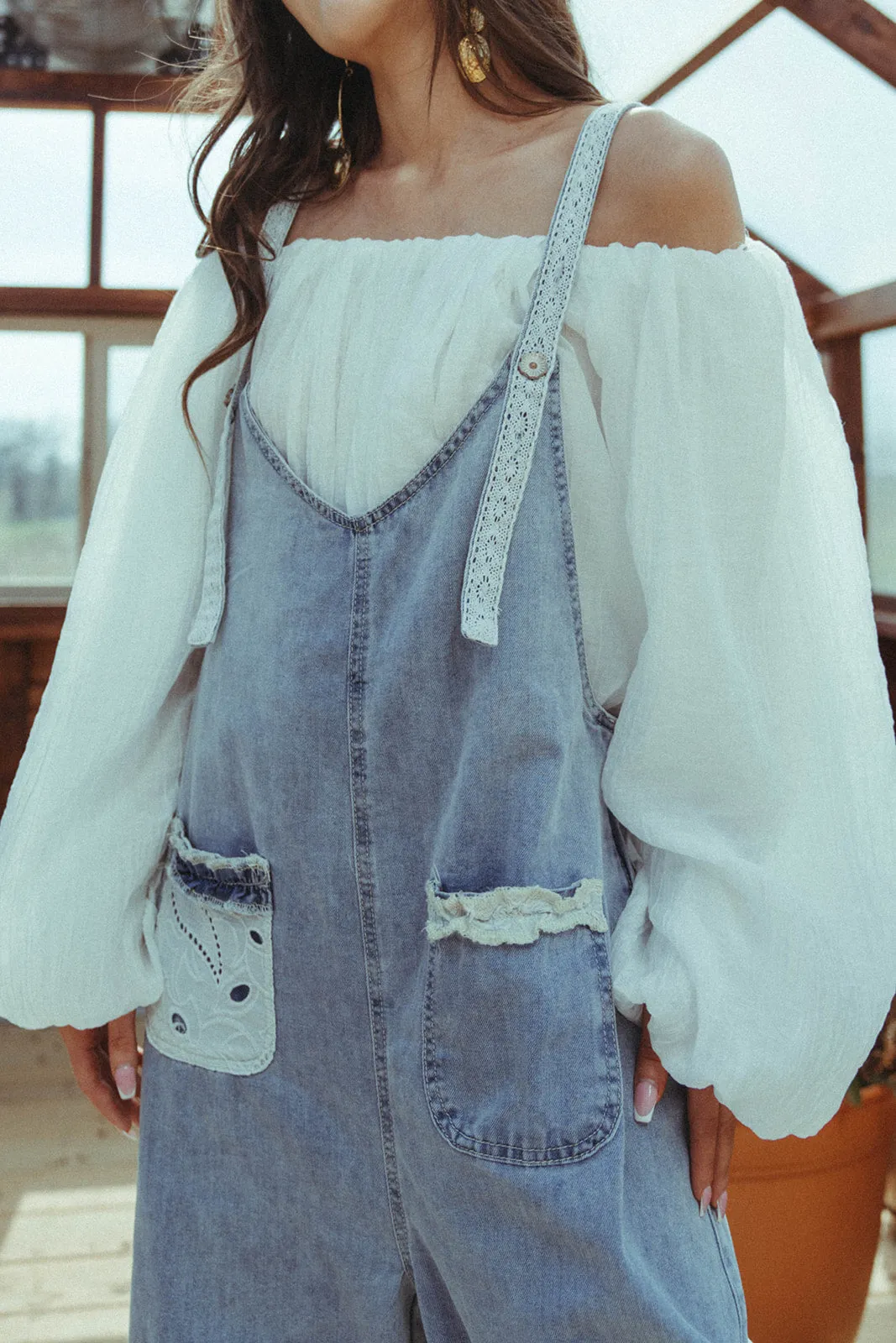 Eyelet Overalls