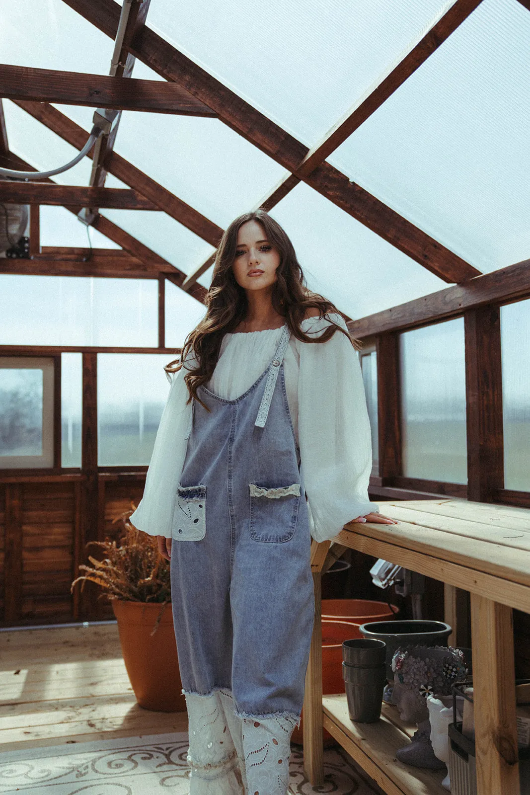 Eyelet Overalls