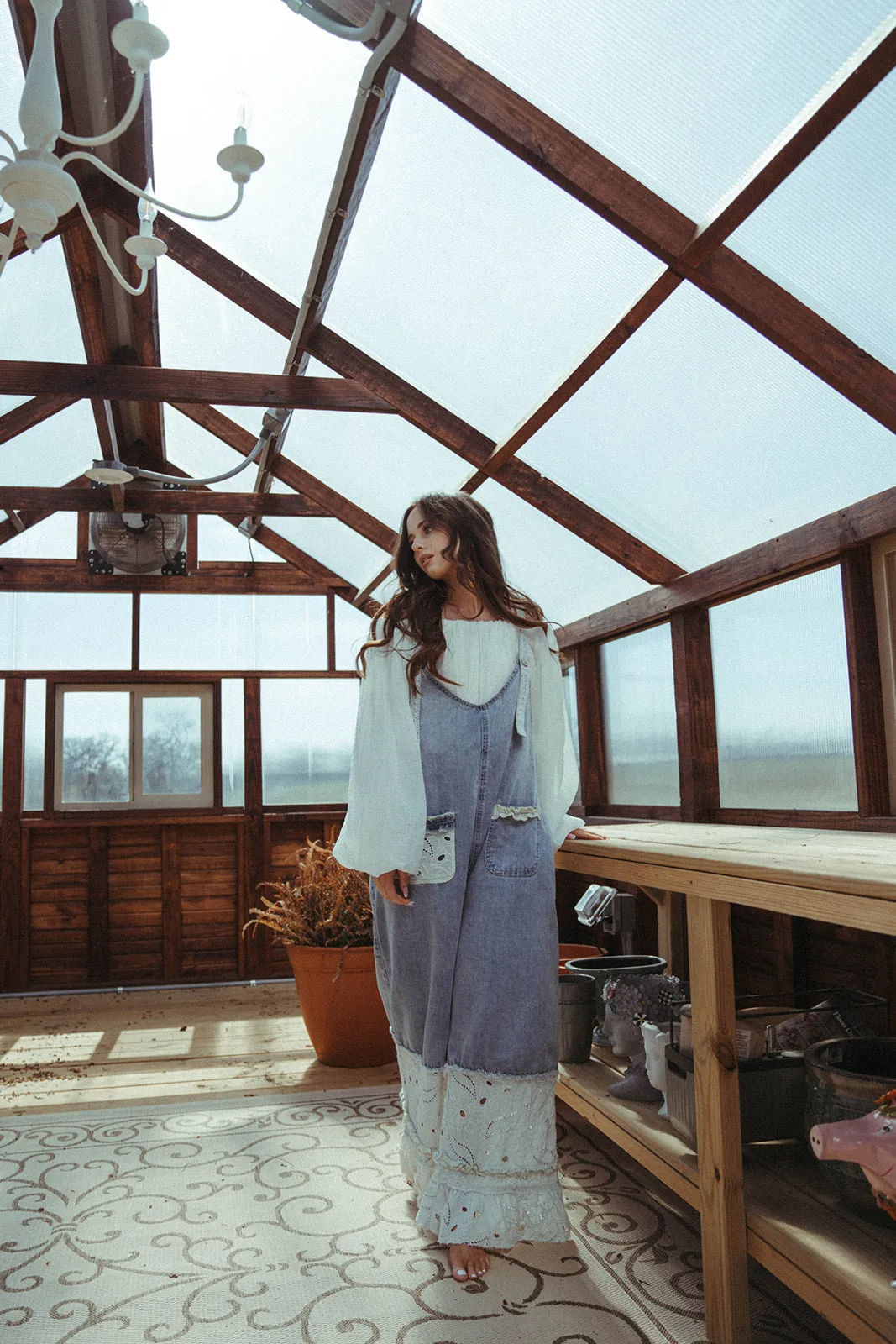 Eyelet Overalls