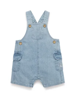 Faded Denim Overalls