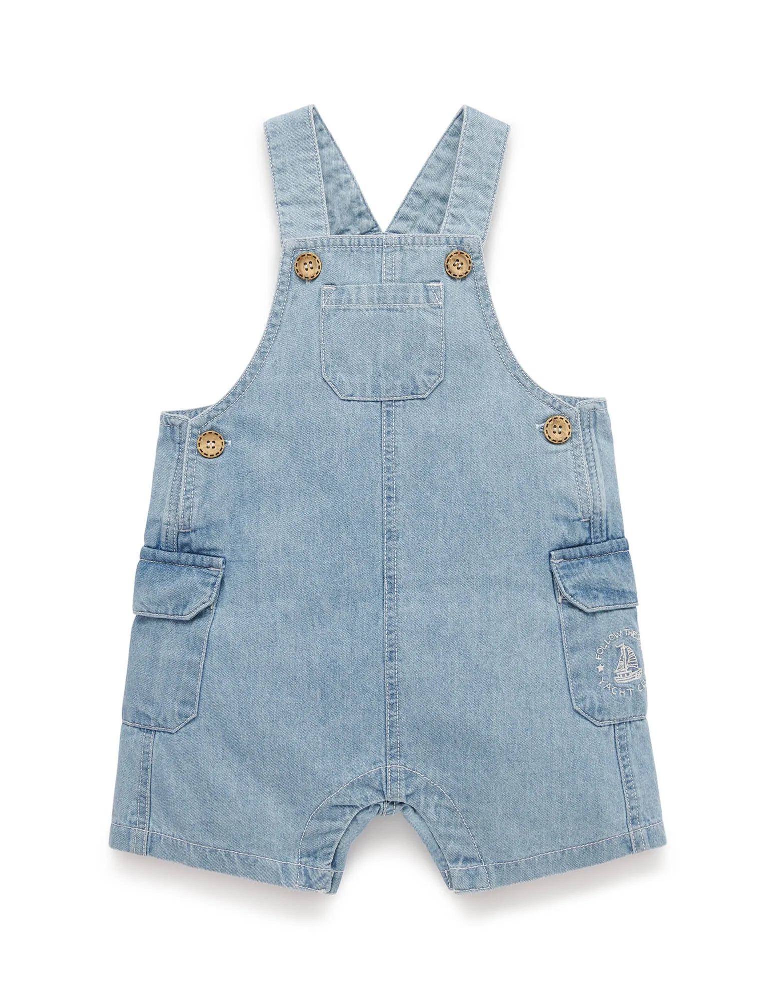 Faded Denim Overalls