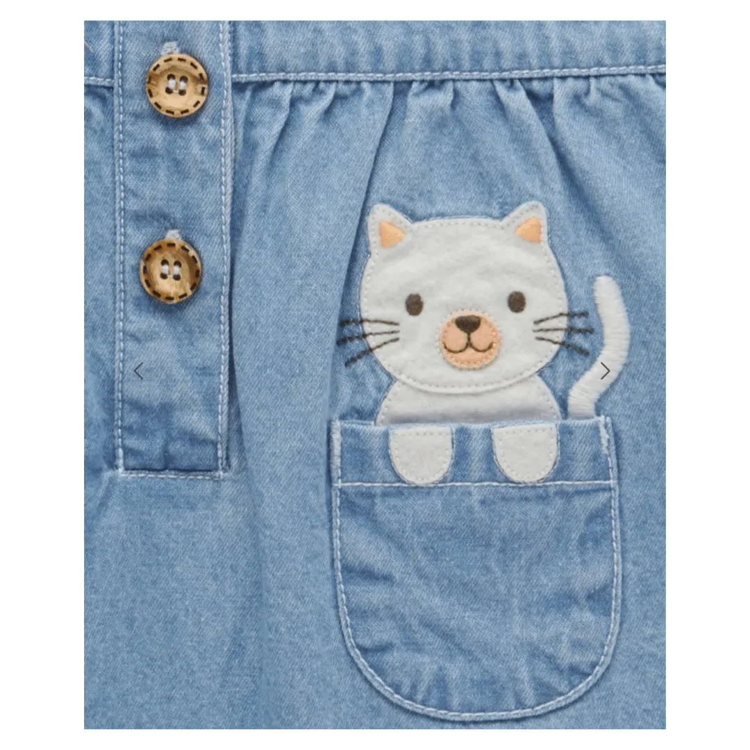 Faded Denim - Pocket Overall Set