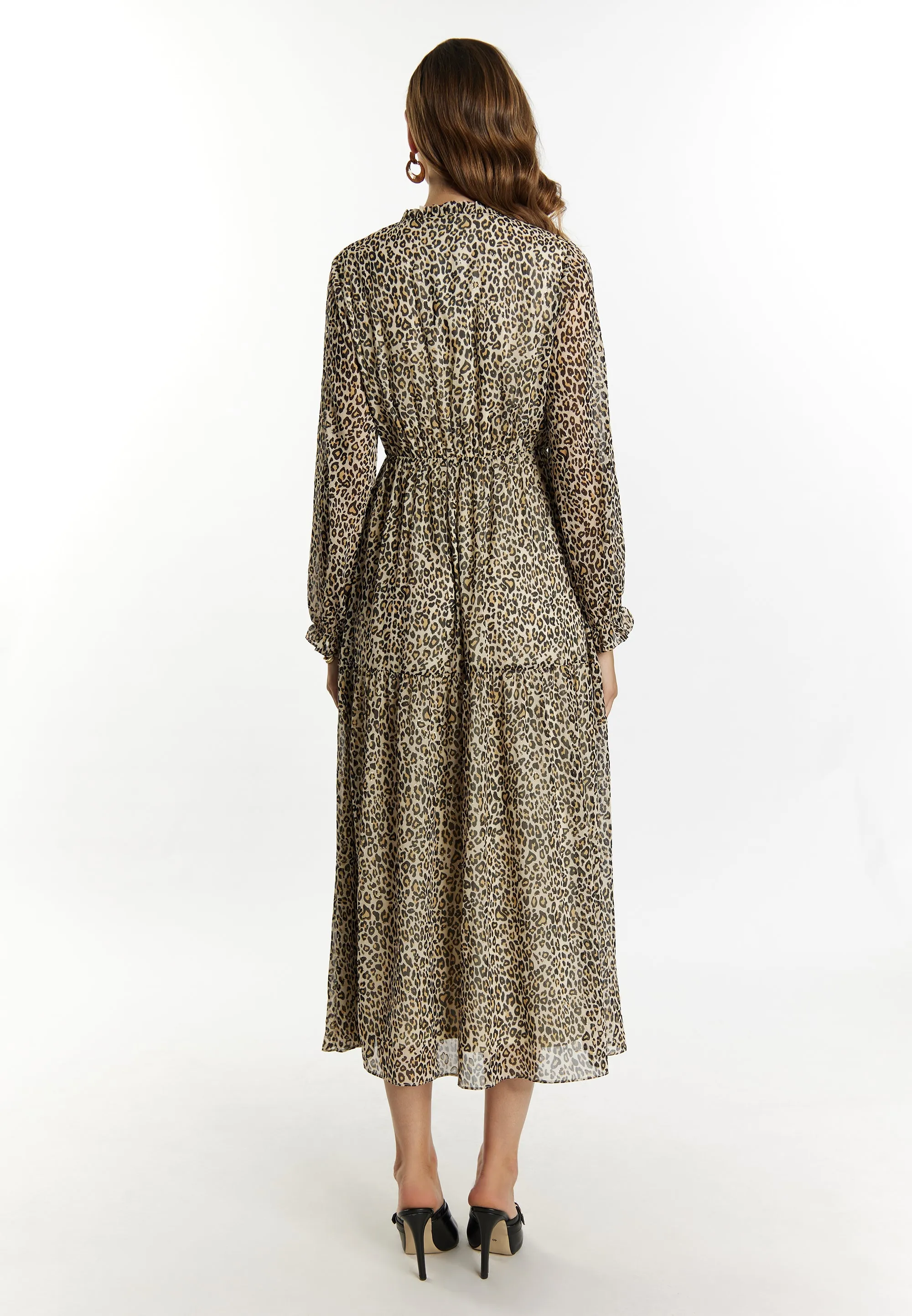 faina Women's Maxi Dress With Leopard Print