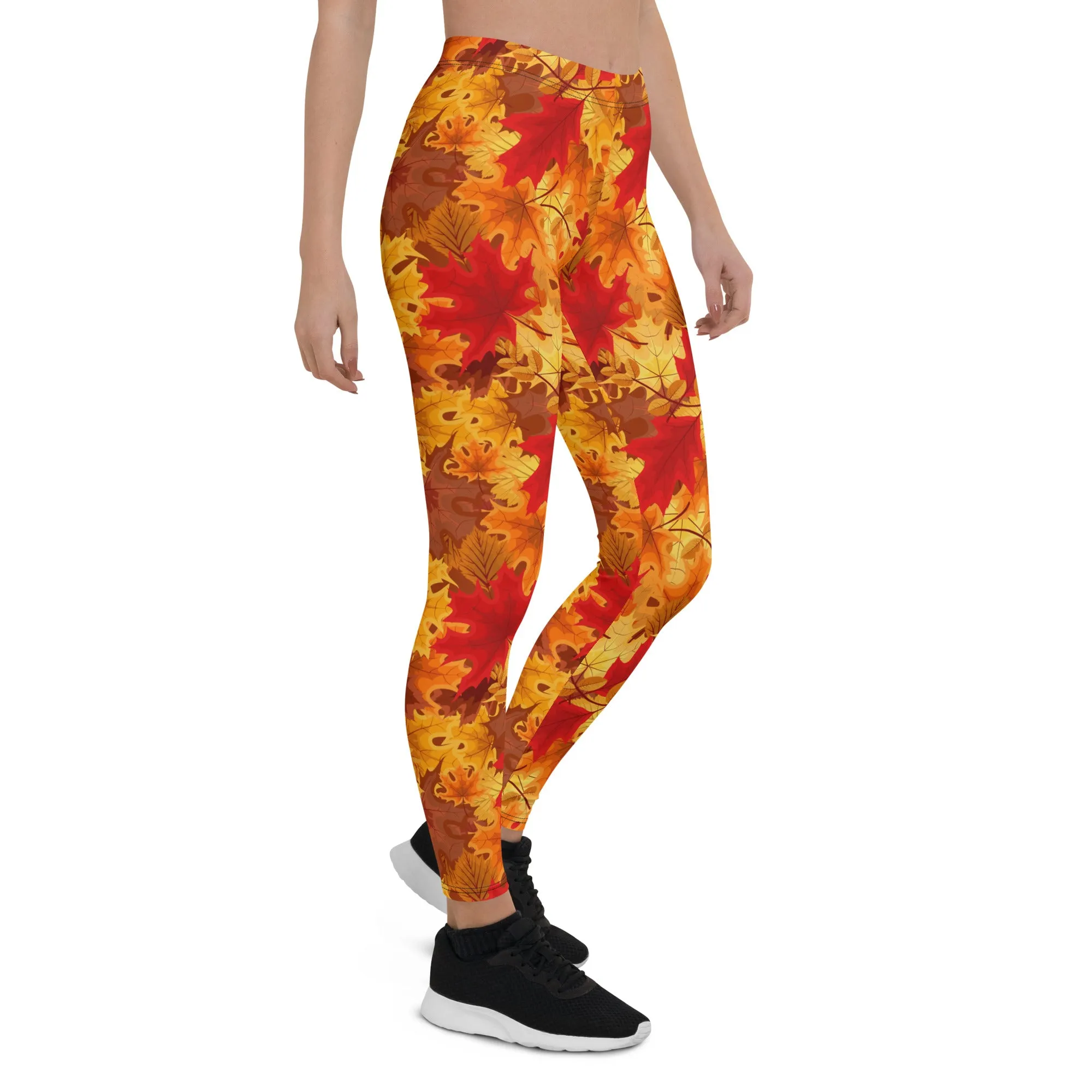 Fall Leaves Mid-waist Leggings