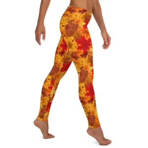 Fall Leaves Mid-waist Leggings