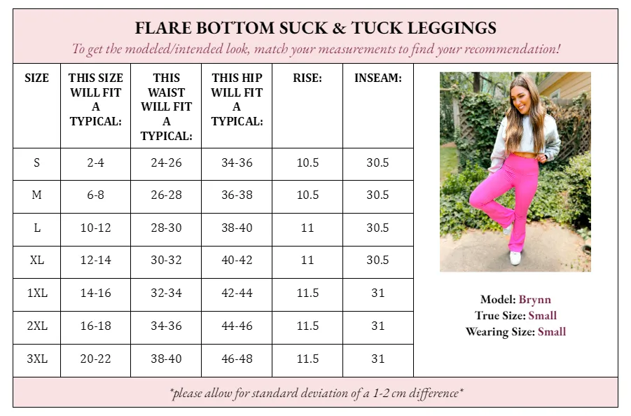 Fallon Flare Bottom Suck & Tuck Leggings