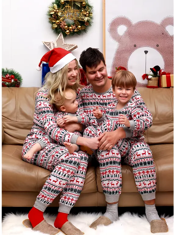 Family Style Winter Reindeer Pajamas