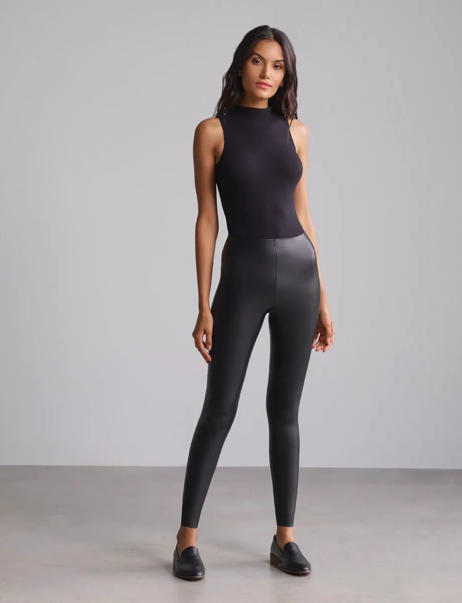Faux Leather Legging | Black