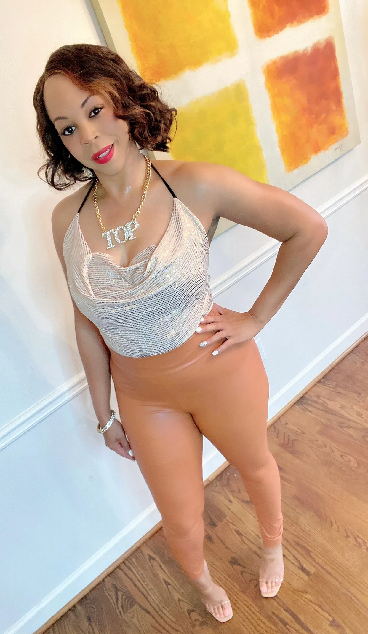 FAUX LEATHER RUCHED BUTT LIFTING LEGGINGS