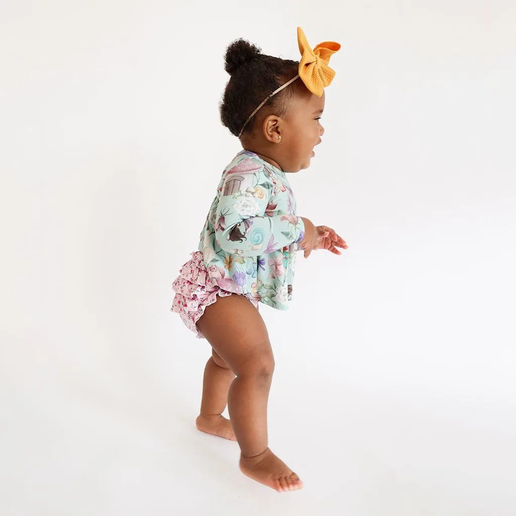 Faye Long Sleeve Peplum Top & Bloomer Set