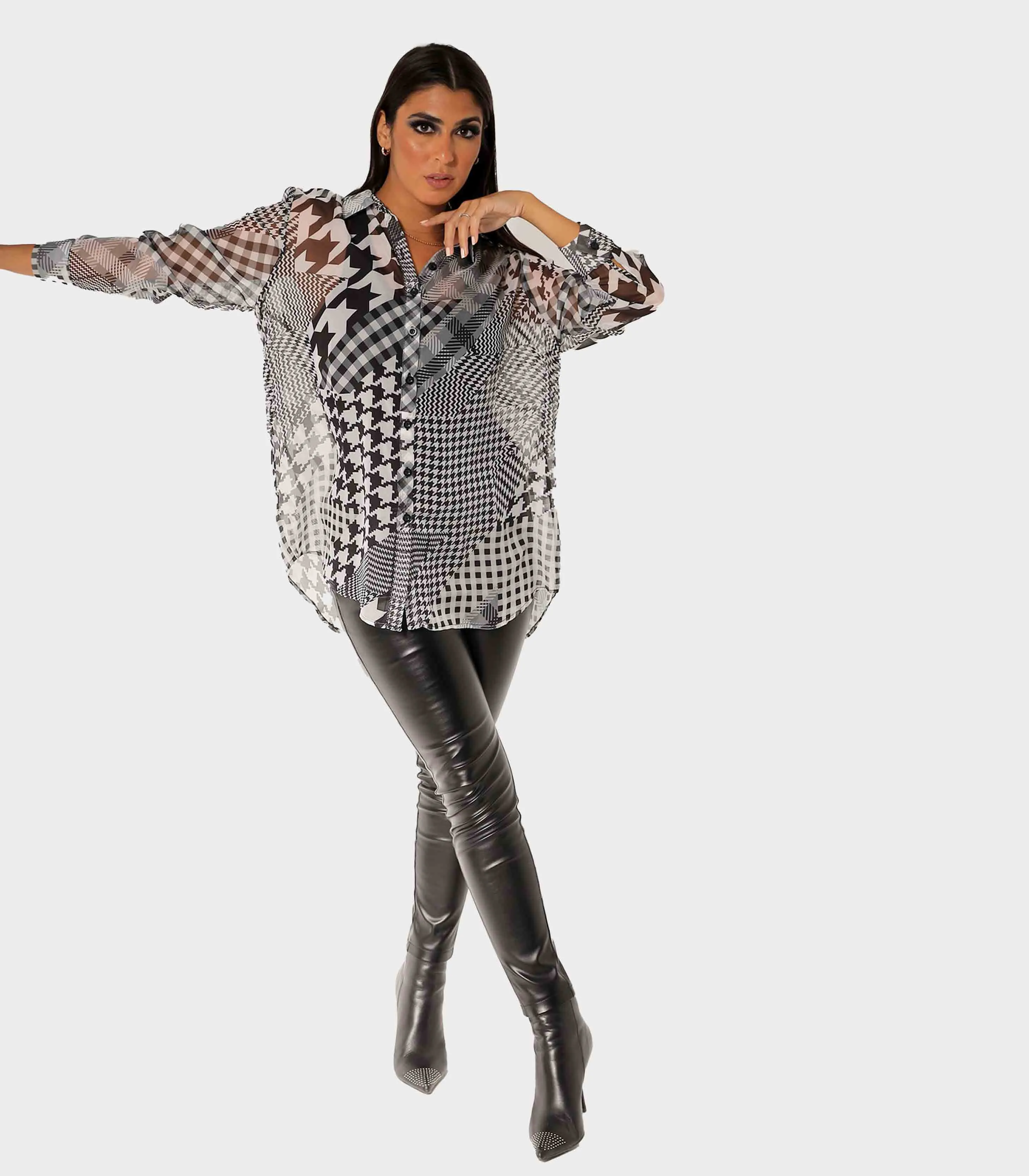 Fazzali - Faux Leather High Waist Leggings