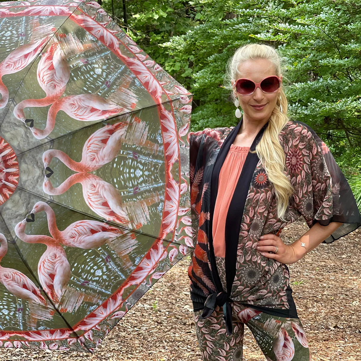 Flamingo Feathers - Zoo Kimono