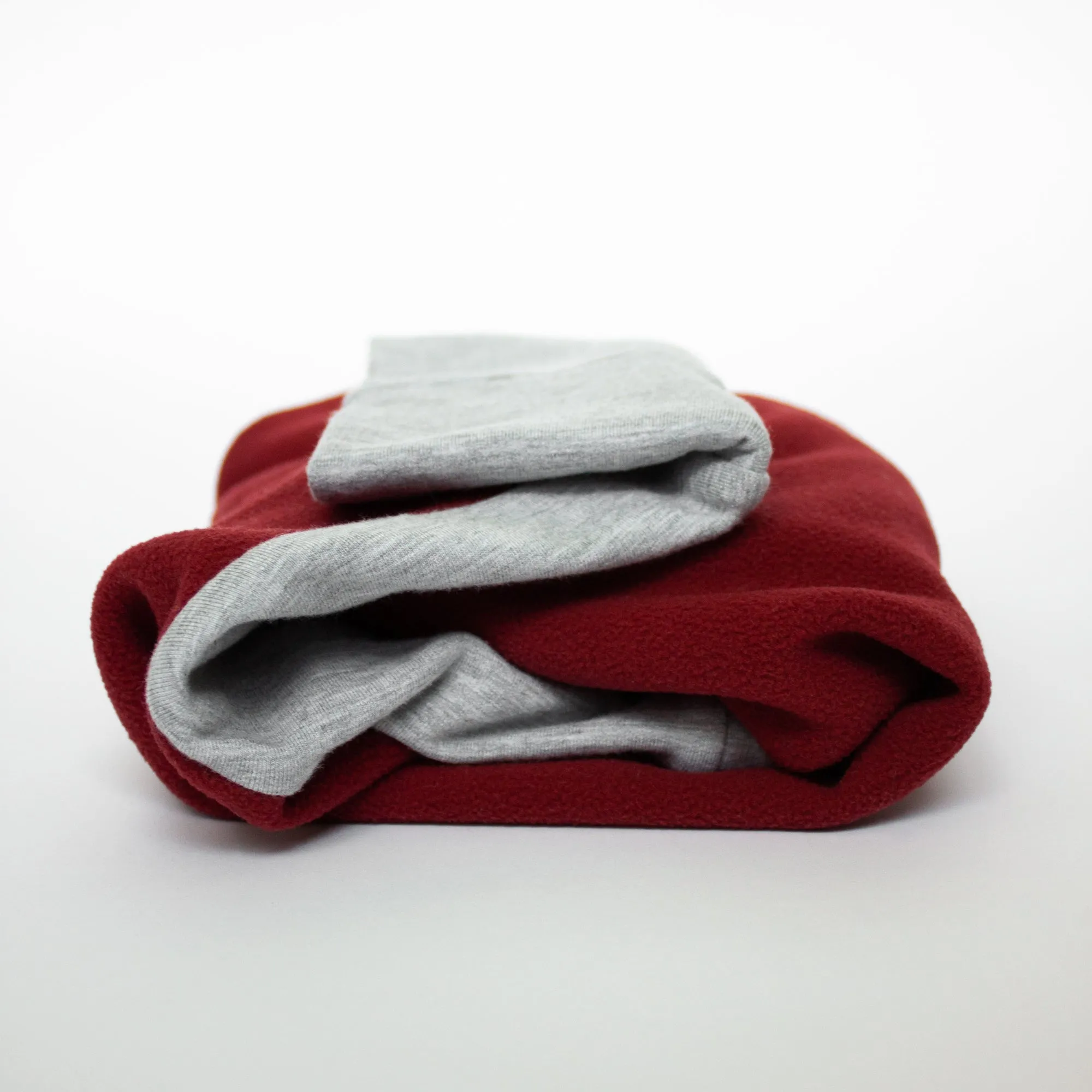 Fleece Dog Onesie - Red & Grey