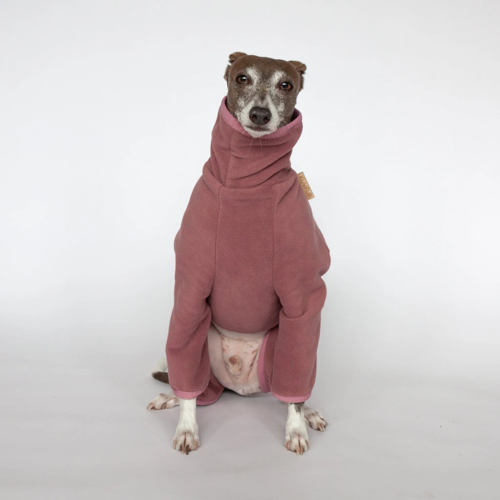 Fleece Dog Onesie - Rose Pink