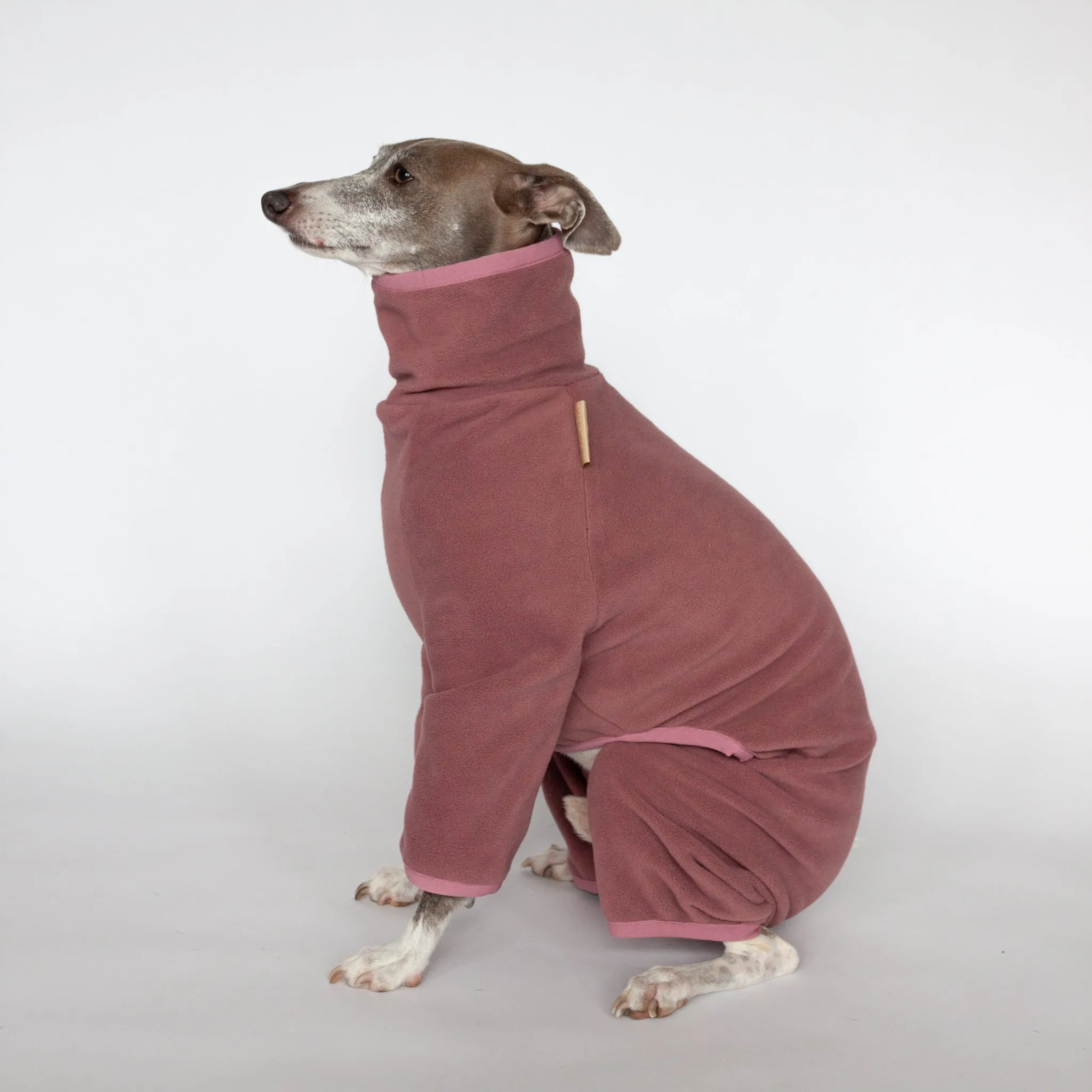 Fleece Dog Onesie - Rose Pink
