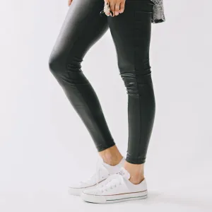 Fleece Lined Vegan Leather Leggings